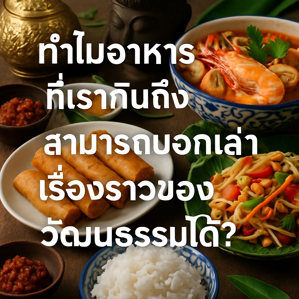ทำไมอาหารที่เรากินถึงสามารถบอกเล่าเรื่องราวของวัฒนธรรมได้?